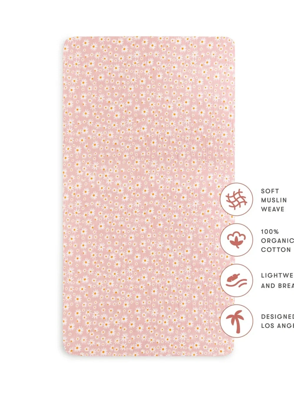 Babyletto Crib Sheet in GOTS Certified Organic Muslin Cotton